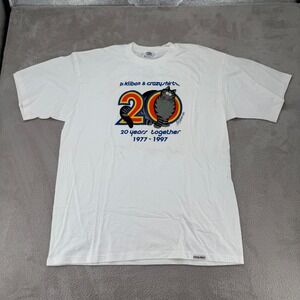 VTG Crazy Shirts & B Kliban 20 Years Together 1977 Shirt Mens XL White Preowned